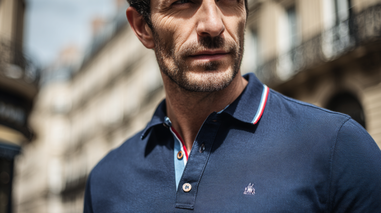 Polo Français Patriote Original bleu homme